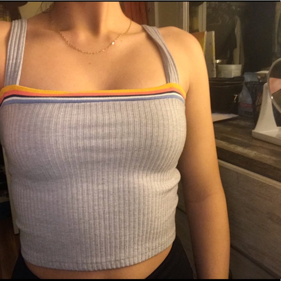 Grey ribbed tank - Picture 2 of 2